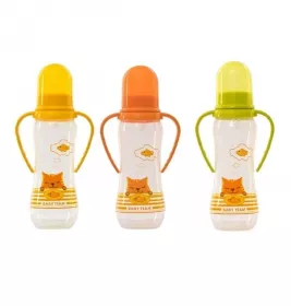 Пляшечка Baby Team 1411 з ручками і силіконовою соскою, 250мл 0+