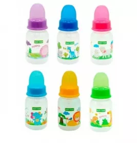 Пляшечка Baby Team 1110 з силіконовою соскою, 125 мл