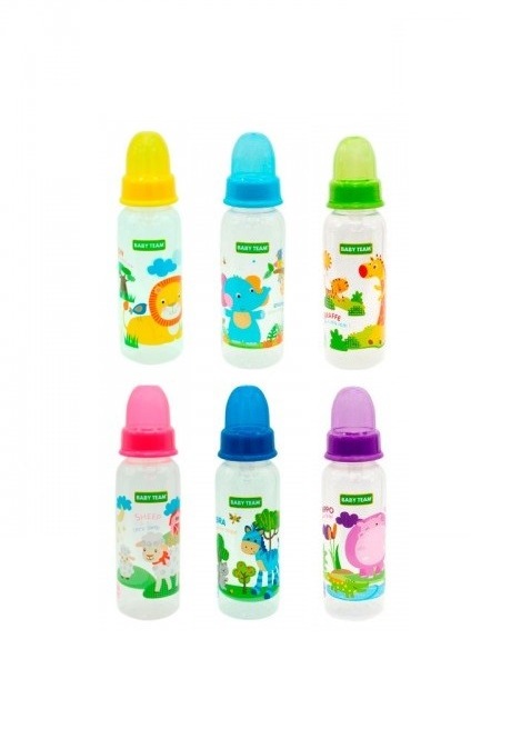 Пляшечка Baby Team 1120 з силіконовою соскою, 250 мл