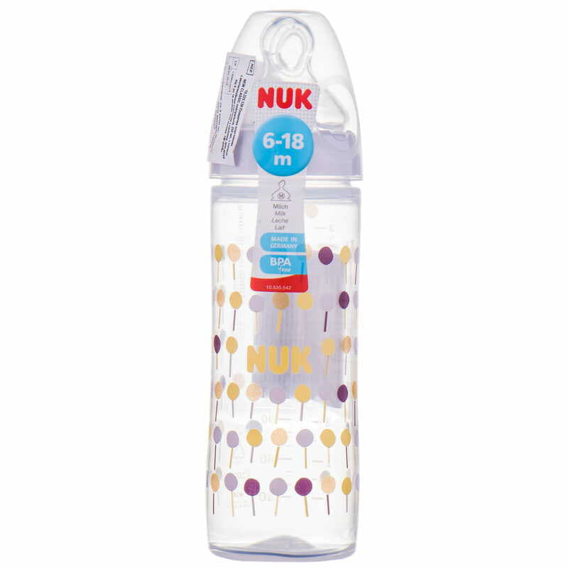*Пляшечка Nuk Classic 10225139 з силіконовою соскою 250 мл (біла)