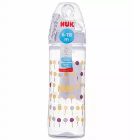 *Пляшечка Nuk Classic 10225139 з силіконовою соскою 250 мл (біла)