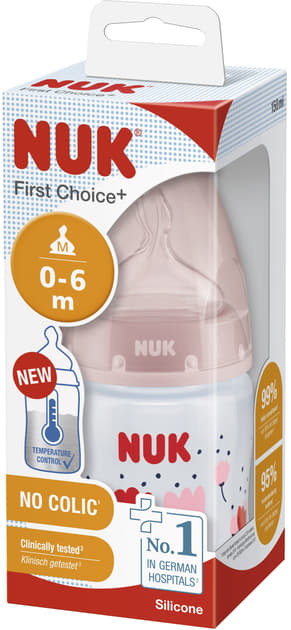 Пляшечка Nuk First Choice Plus 10743538 з силіконовою соскою 150 мл р1