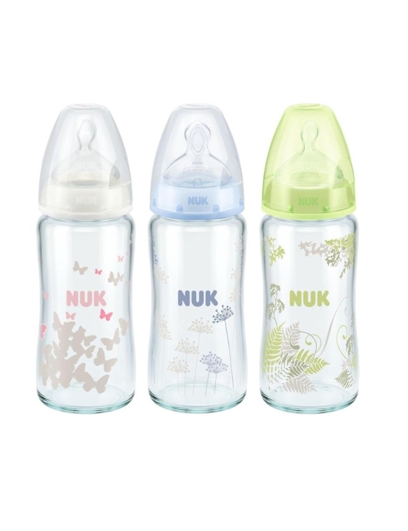 *Пляшечка Nuk First Choice Plus 10745070 (скло) з силік соскою 240 мл р1