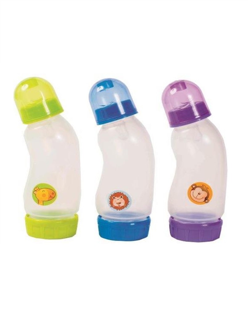 *Пляшечка Lindo антиколікова із силіконовою соскою 250 мл