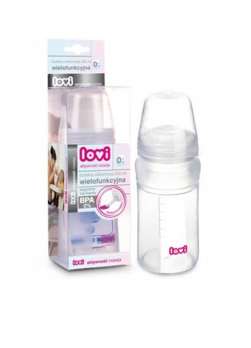 *Пляшечка Lovi 10/812 силіконова 230 мл