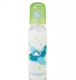 *Бутылочка Baby-nova 43705 Декор стеклянная 250 мл