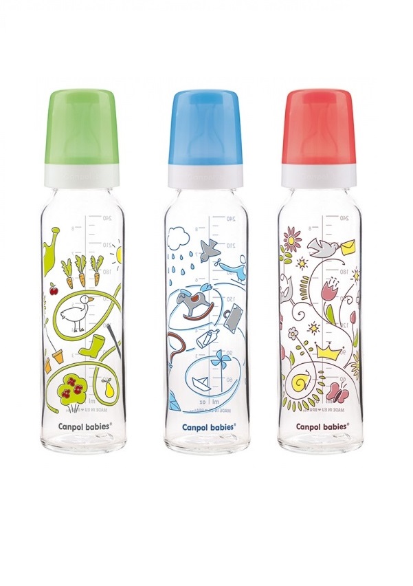 Пляшечка Canpol 42/201 скло з малюнком 240 мл