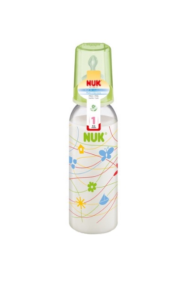 *Пляшечка Nuk 10741419 240мл + соска д/дітей від 6міс