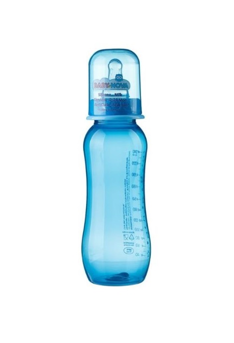 *Пляшечка Baby-nova 42105 Однокольорова пластмасова 250 мл