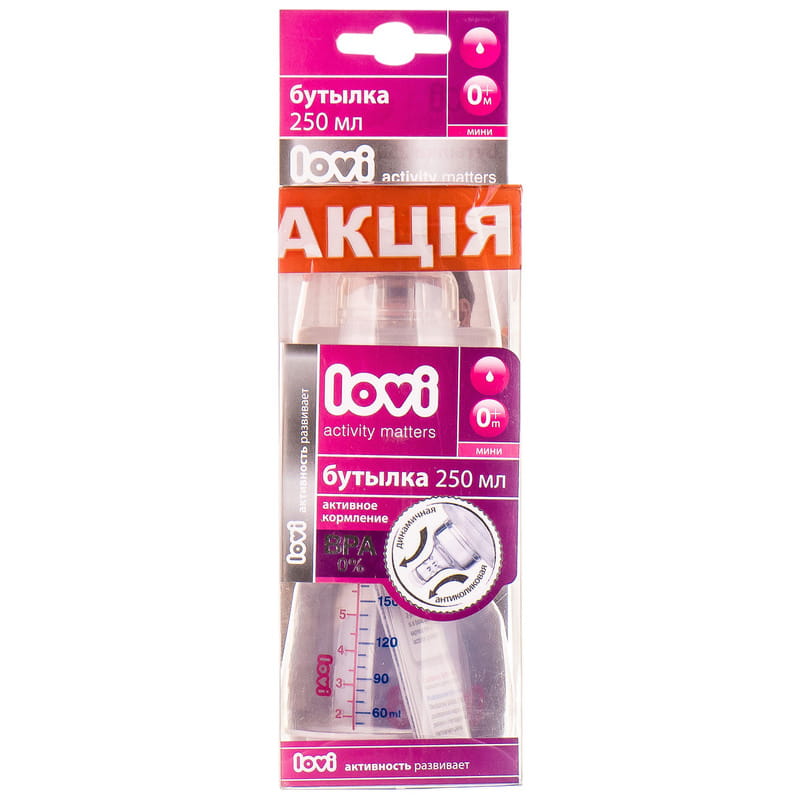 *Бутылочка Lovi для кормления 21/512 250мл *Бутылочка Lovi для кормления 21/512 250мл