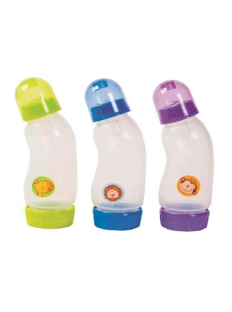 *Пляшечка Lindo антиколікова із силіконовою соскою 250 мл