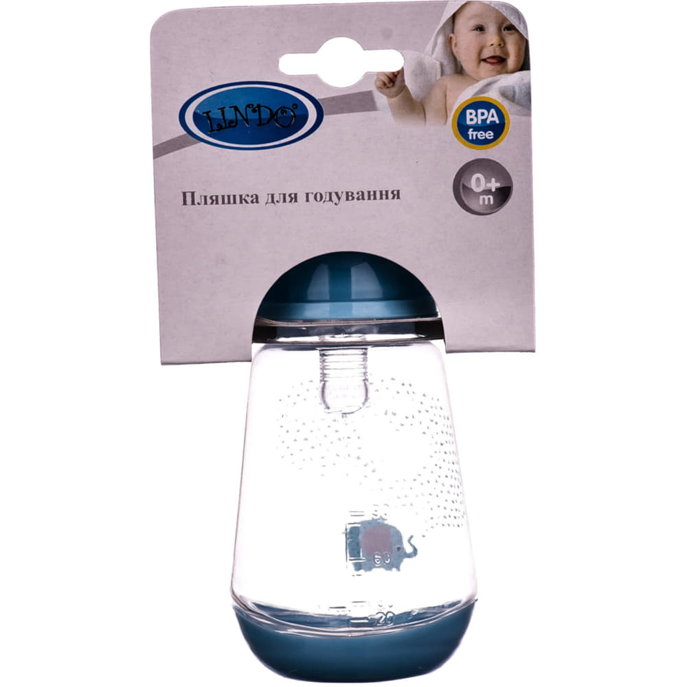 Пляшечка Lindo із силіконовою соскою від 0 м 150 мл