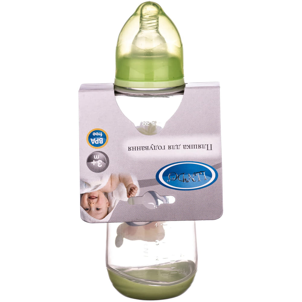 Пляшечка Lindo із силіконовою соскою від 3 м 250 мл