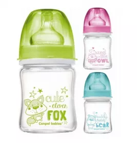*Бутылочка Canpol 79/001 антиколиковая Easy Start PURE glass 120мл