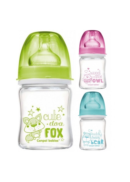 *Пляшечка Canpol 79/001 антиколікова Easy Start PURE glass 120мл