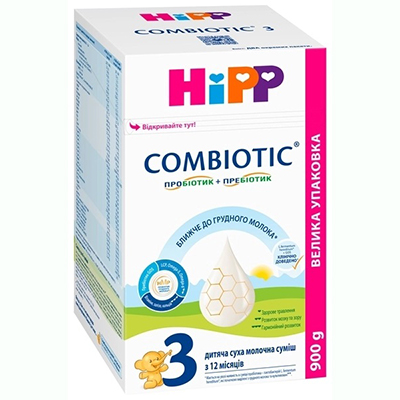 Смесь HiPP Combiotiс 3 сухая молочная 900г Смесь HiPP Combiotiс 3 сухая молочная 900г