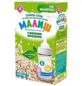 Суміш Малюк суха на молочно-зерновій основі з вівсяним  борошном 350г