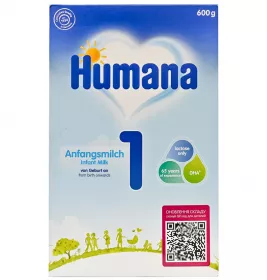 Суміш Humana-1 з пребіотиками молочна 600 г
