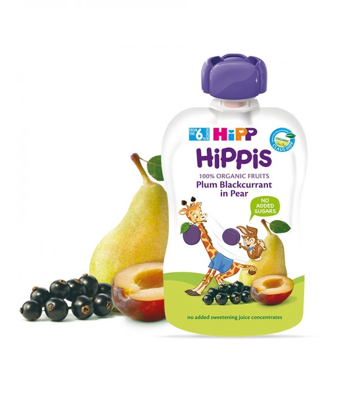 *Пюре HiPP 8526_02 Груша-Слива-Смородина 100г