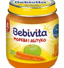 *Пюре Bebivita 1849 Морква та яблуко 125 г