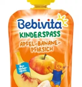 *Пюре Bebivita 1420 Яблуко-банан-персик 90 г (пауч)