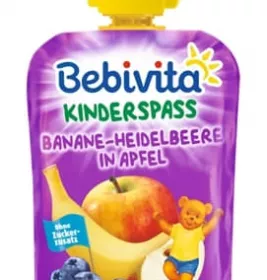 *Пюре Bebivita 1418 Банан-чорниця-яблуко 90 г (пауч)