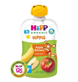 Пюре HiPP 8573 Фруктовое Яблоко-банан 100 г (пауч)