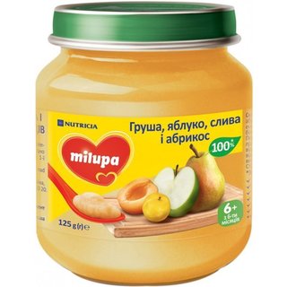 *Пюре Milupa Груша, яблоко, слива и абрикос от 6 мес.125г *Пюре Milupa Груша, яблоко, слива и абрикос от 6 мес.125г