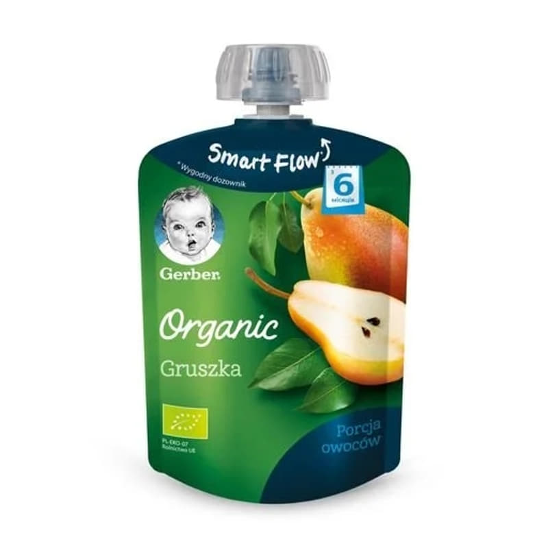 *Пюре Gerber Organic груша з 6 міс. 90 г (пауч)