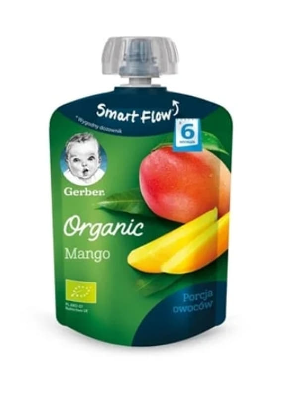 *Пюре Gerber Organic манго з 6 міс. 90 г (пауч)