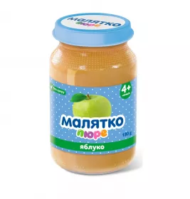 Пюре Малятко яблоко стекло 180 г