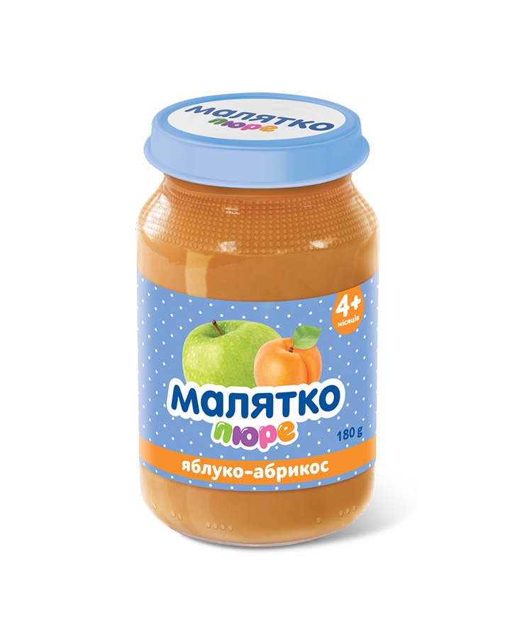 Пюре Малятко яблоко-абрикос стекло 180 г Пюре Малятко яблоко-абрикос стекло 180 г
