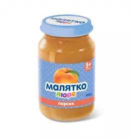 Пюре Малятко персик стекло 180 г