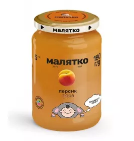 Пюре Малятко персик скло 180 г