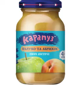 *Пюре Карапуз яблуко та абрикос з 4-х міс.170г