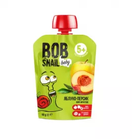 Пюре Равлик Боб Яблуко-персик 90г (пауч)