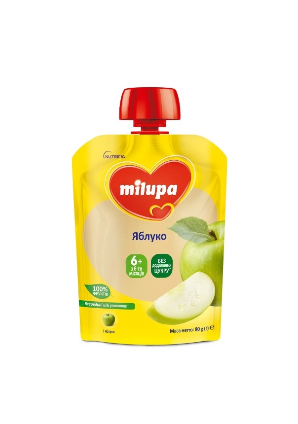 *Пюре Milupa фруктовое Яблоко 80г (пауч) *Пюре Milupa фруктовое Яблоко 80г (пауч)