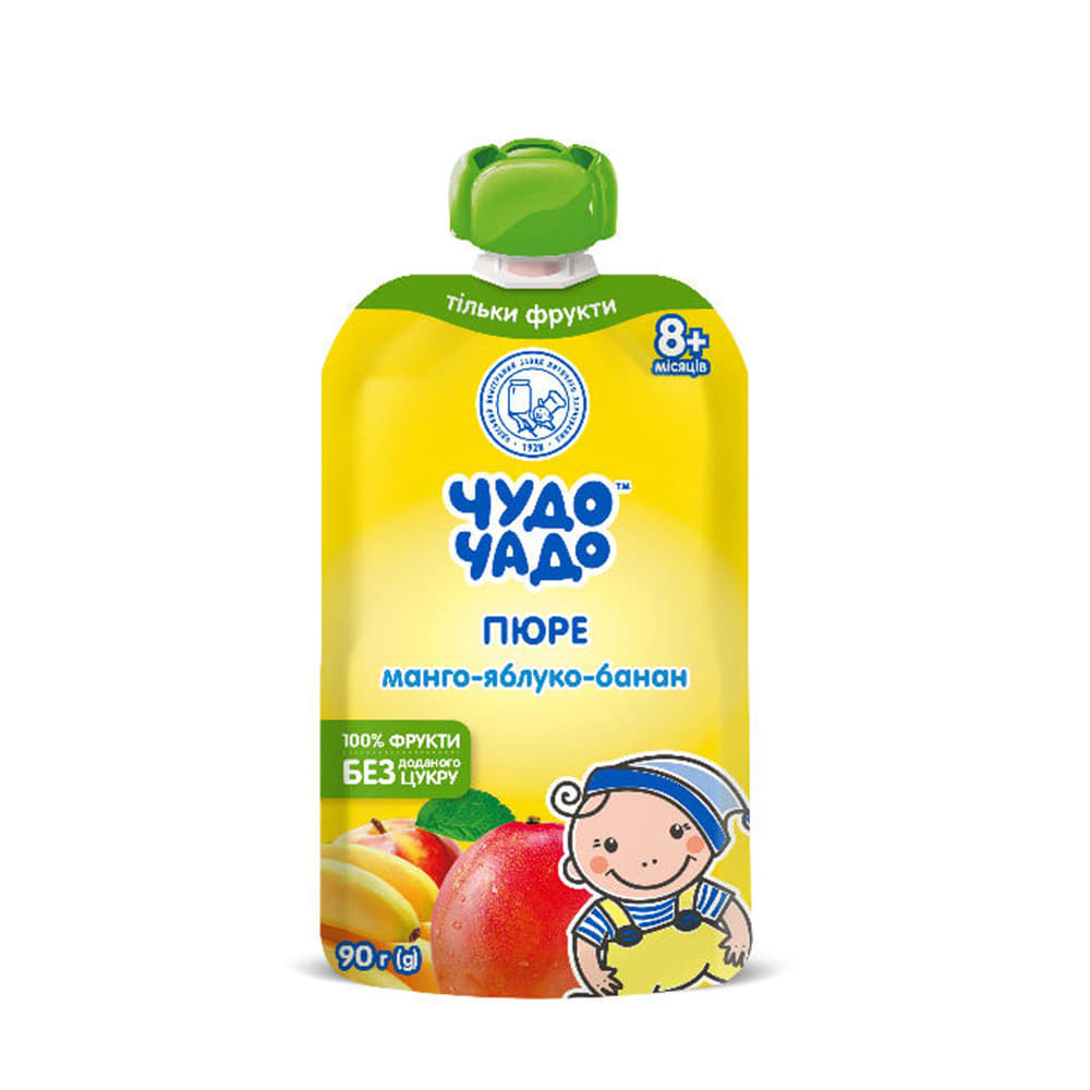 Пюре Чудо-Чадо манго, яблоко, банан 90г (пауч) Пюре Чудо-Чадо манго, яблоко, банан 90г (пауч)