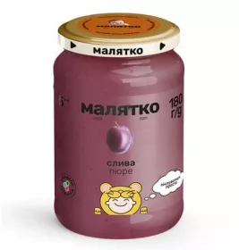 Пюре Малятко слива скло 180 г