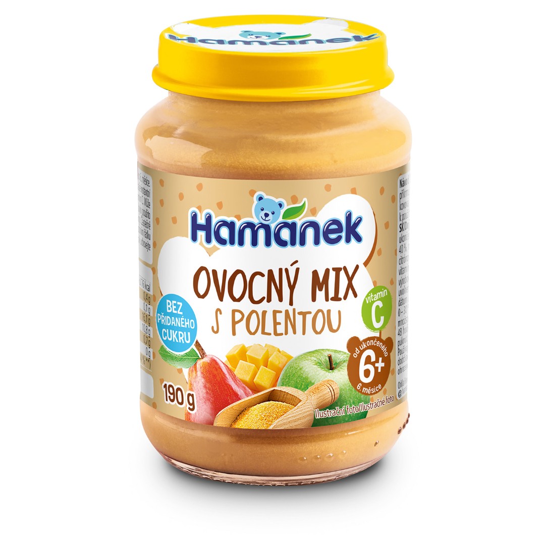 *Пюре Hamanek Фруктовий мікс з кукурудзяною кашею 190г