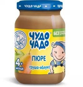 Пюре Чудо-чадо з груш і яблук без цукру 170 г