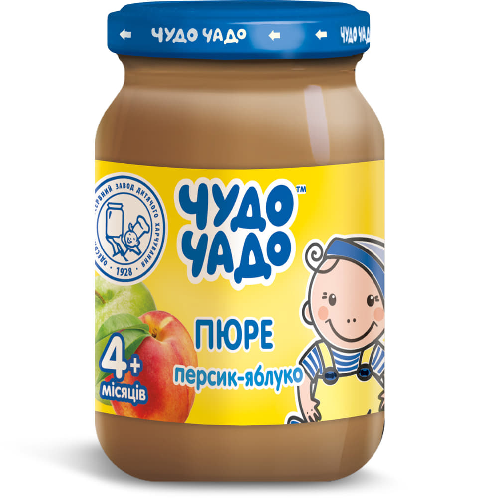 *Пюре Чудо-чадо з персиків і яблук з цукром 170 г