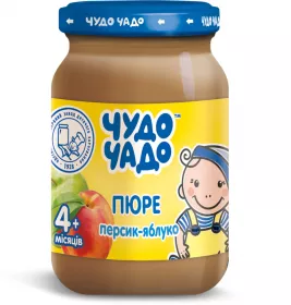 *Пюре Чудо-чадо з персиків і яблук з цукром 170 г
