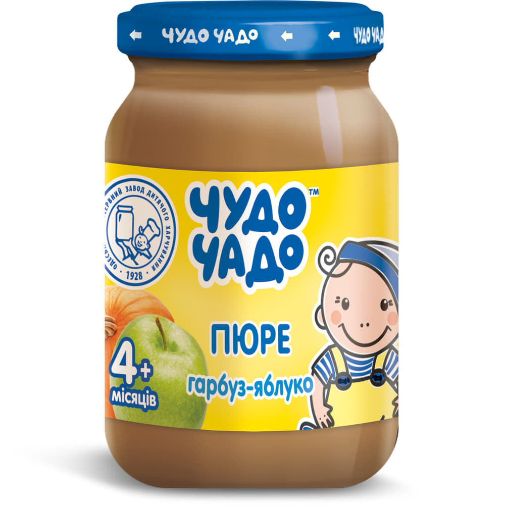 Пюре Чудо-чадо з гарбуза і яблук з цукром 170 г