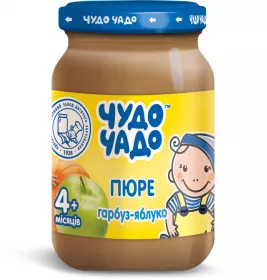Пюре Чудо-чадо з гарбуза і яблук з цукром 170 г