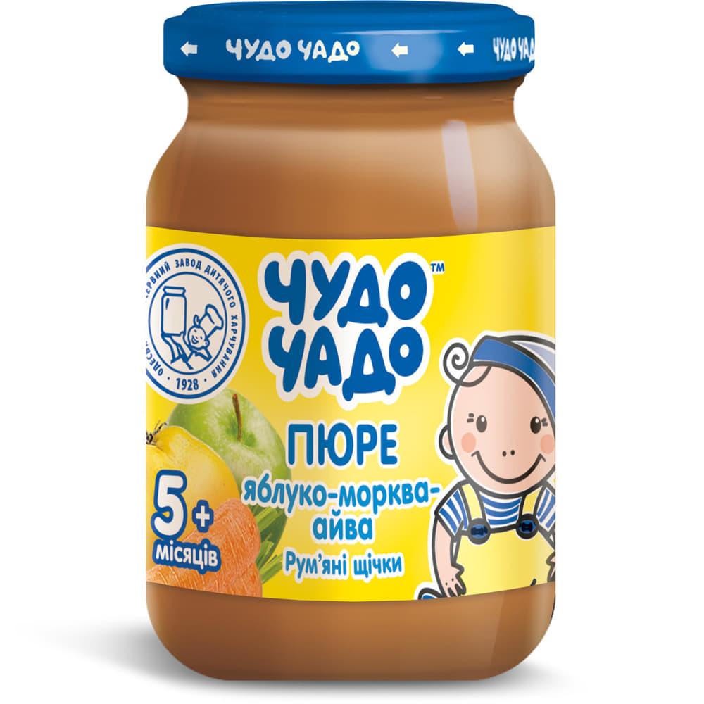 *Пюре Чудо-чадо из яблок, моркови и айвы с витамином С 170 г *Пюре Чудо-чадо из яблок, моркови и айвы с витамином С 170 г