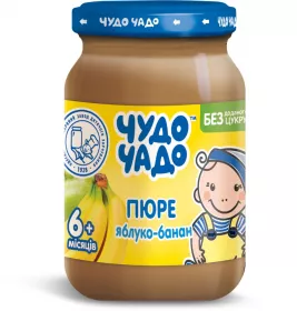 Пюре Чудо-чадо з яблук і банана без цукру 170 г