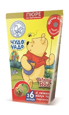 Пюре Чудо-чадо з персиків і яблук з цукром TWA 130 г