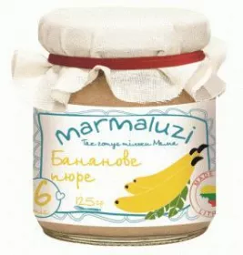 *Пюре Marmaluzi банан стекло 125 г