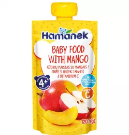 Пюре Hamanek яблоко и манго  120 г (пауч)